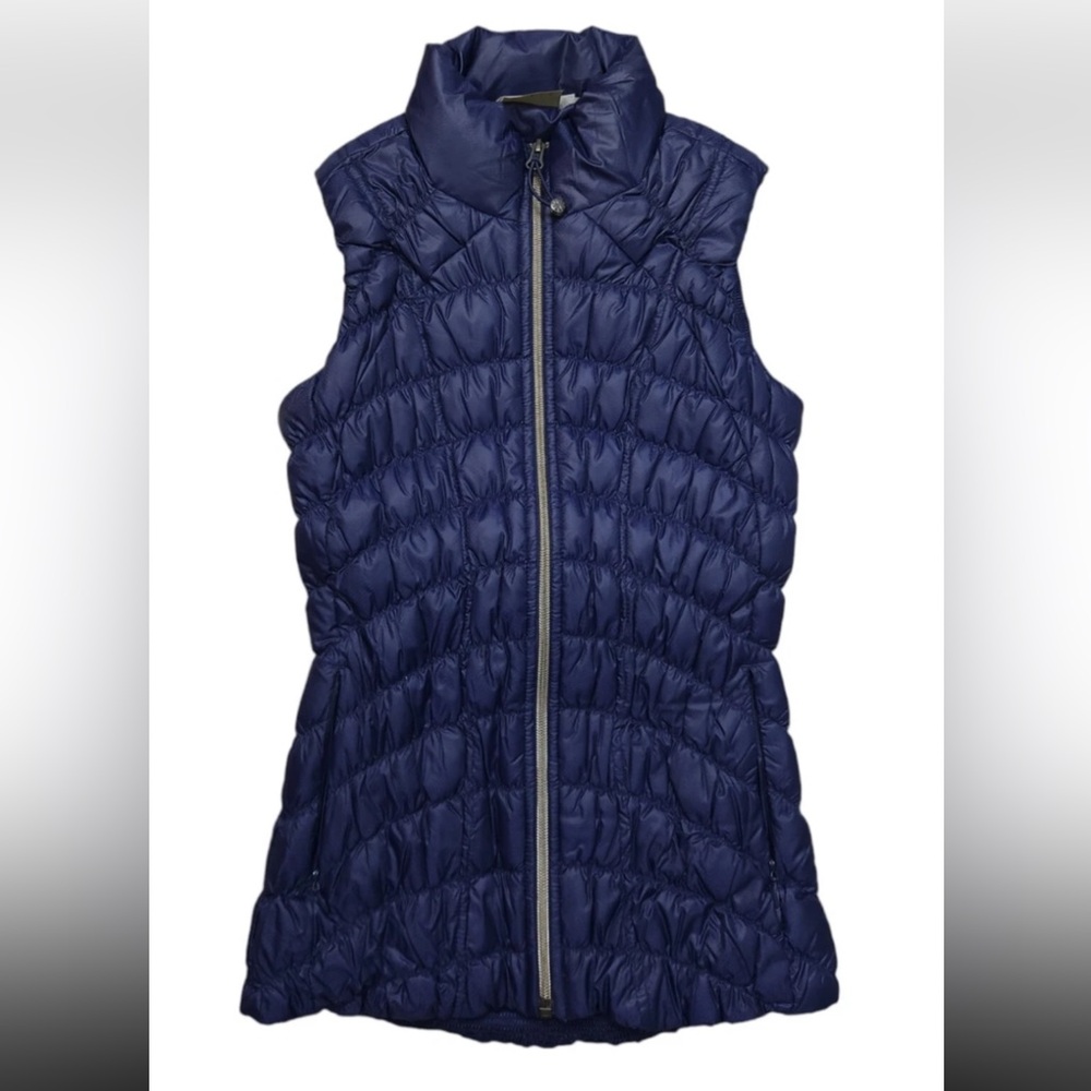 ATHLETA DOWNALICIOUS DELUXE VEST 800 Fill Down size L Navy